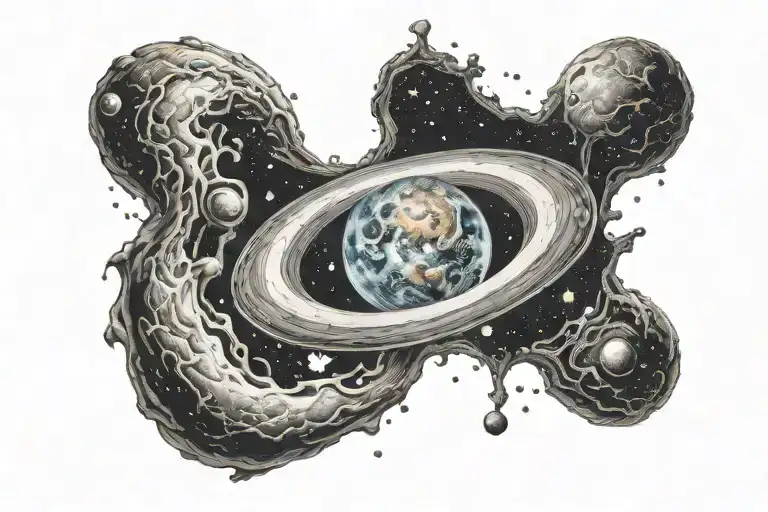 Space Black Hole Eating