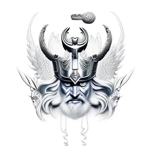 Odin Com Seus Corvos