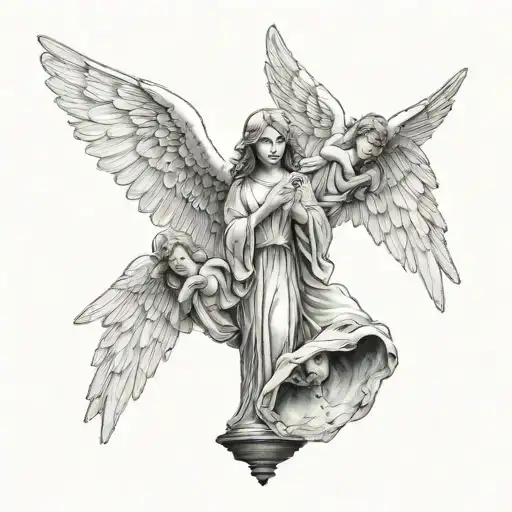 3 Angel Holdin Lamp Sleeve