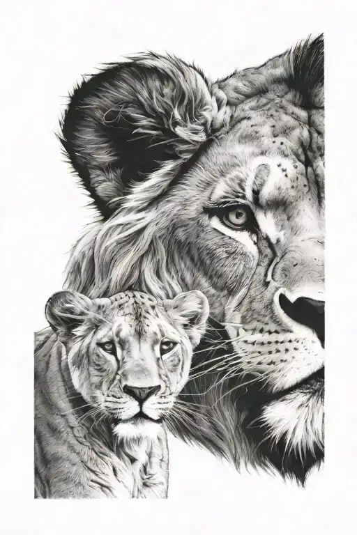 Mufasa And Simba Lion King