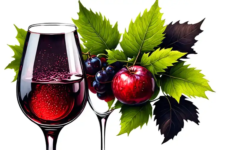 Wine Glass With Vine Wrapped