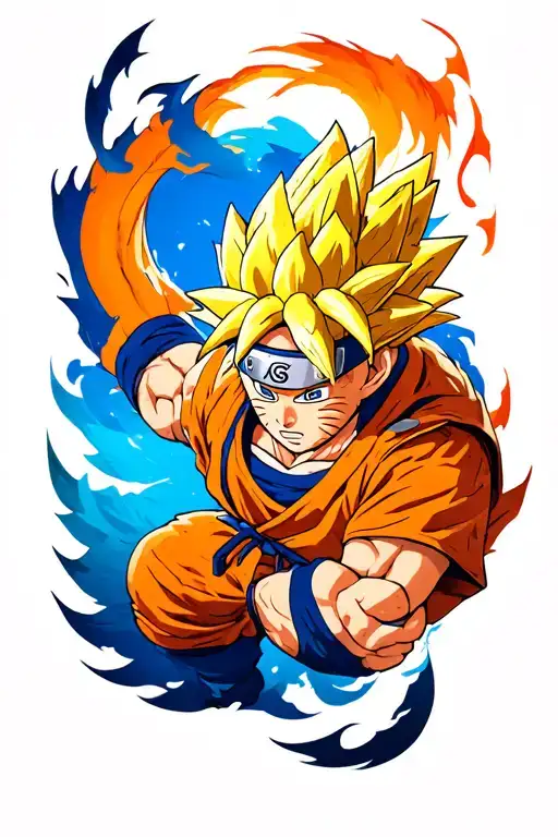 Full Sleeve With Lots Of Color Transition Details Naruto Marvel Dragon Ball