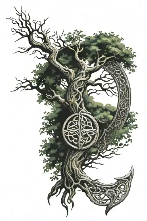 Celtic Tree Inside Celtic Armor
