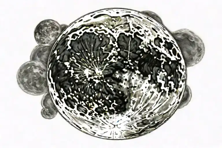 Waning Gibbous Moon Over Water