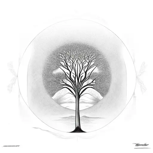 Tree Of Life On A Mountain