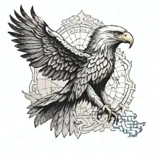 Albanian Eagle And Albanian Map