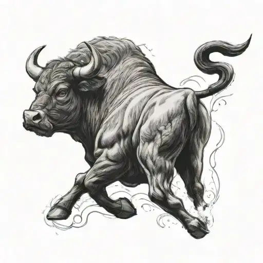 Bull Jumps Through