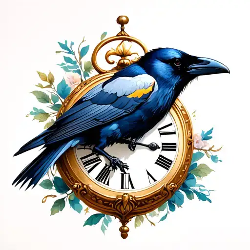 Raven And Clock
