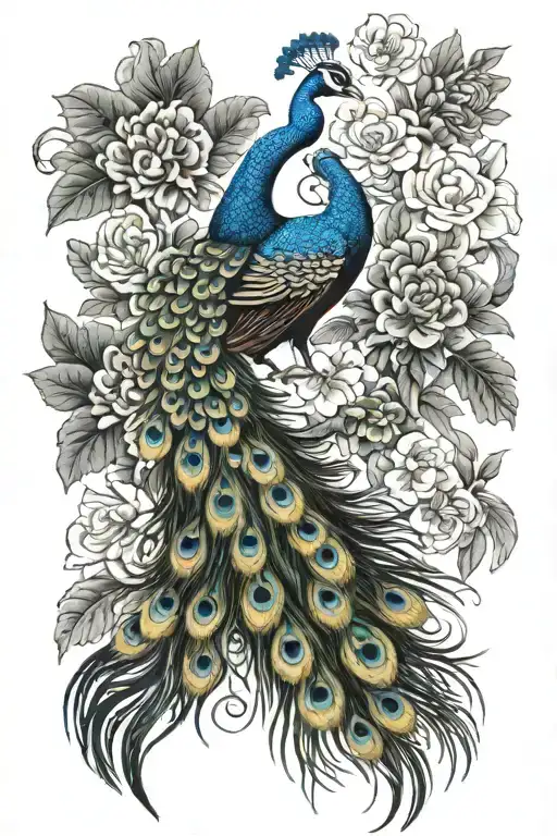 Colombia Culture Weaving Elements With Chinese Culture With A Peacock