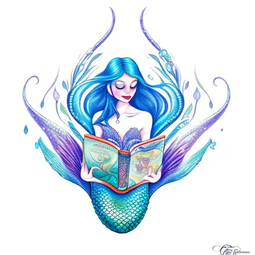 Mermaid Reading Fairytales And Magic
