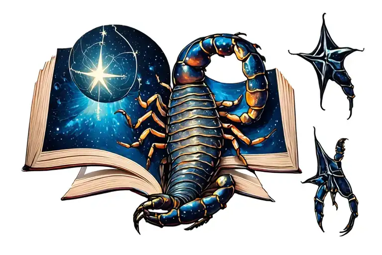 Star Cancer And Scorpion Open Book