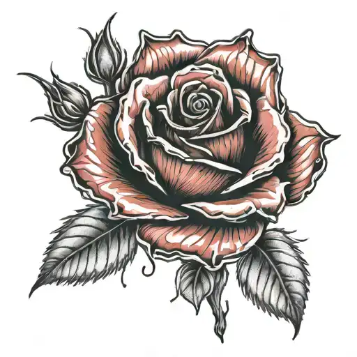 Bleeding Red Rose