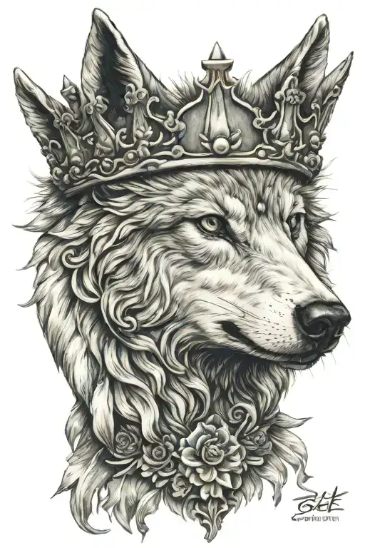 Wolf In Sheep's Clothing With Crown