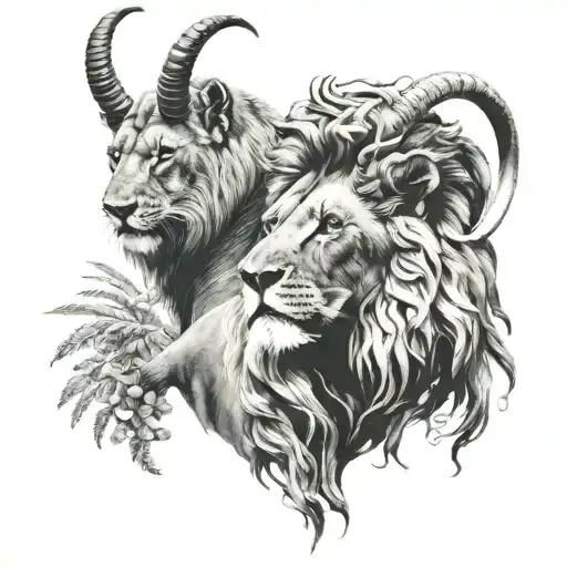 Lion And Ibex