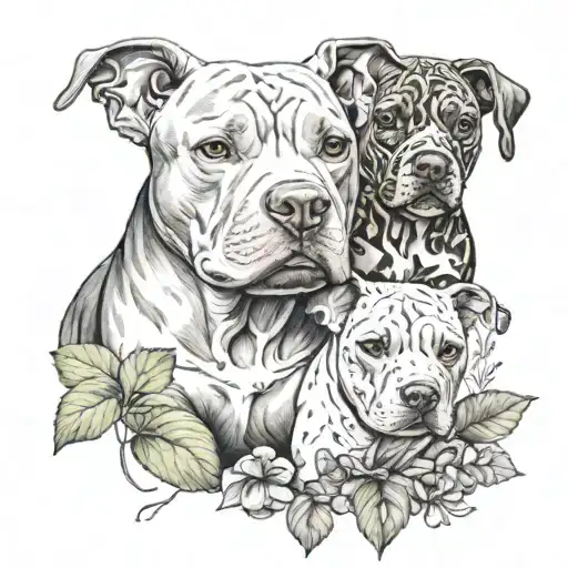 Mother And Daughter Pitbull Books Plants