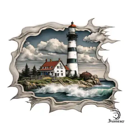 Beach With Light House