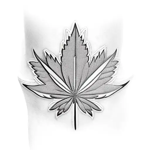 Mma Gloves With A Marijuana Leaf Pattern