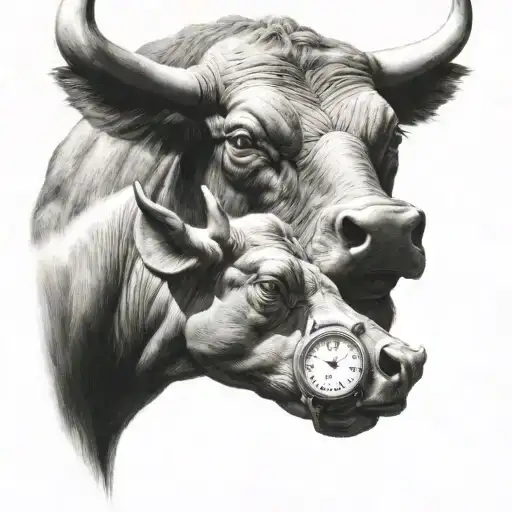 Bull And Bear With Klock