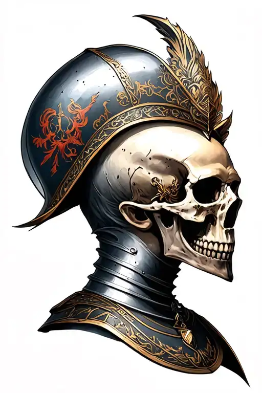 Knight With A Skull For A Head