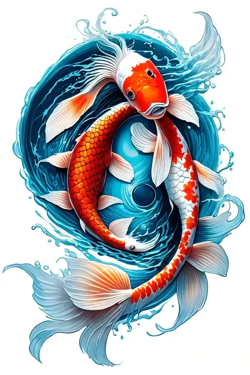 Koi Fish Ying Yang
