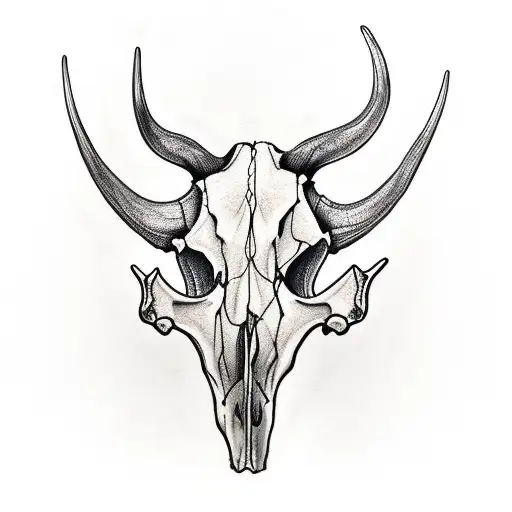 Wildflowers Cow Skull