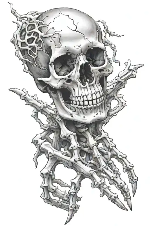 Skeleton Hand Holding