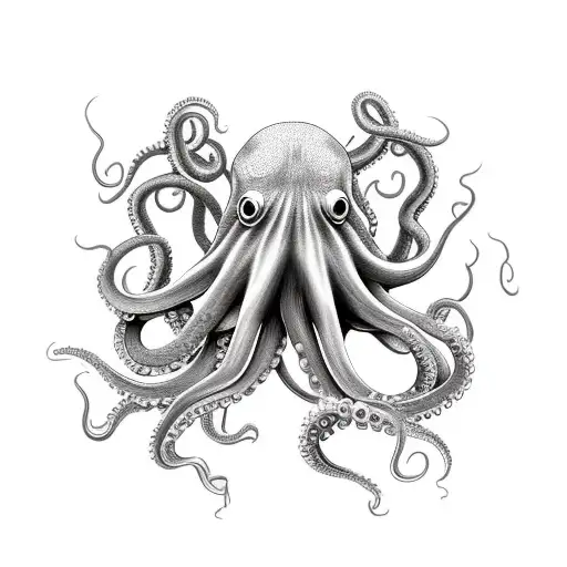 Octopus Cthulhu With Smoke Tentacles