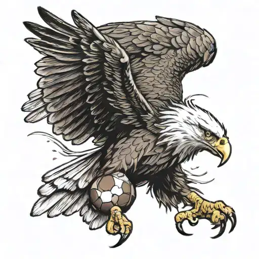 Eagle With Football Player
