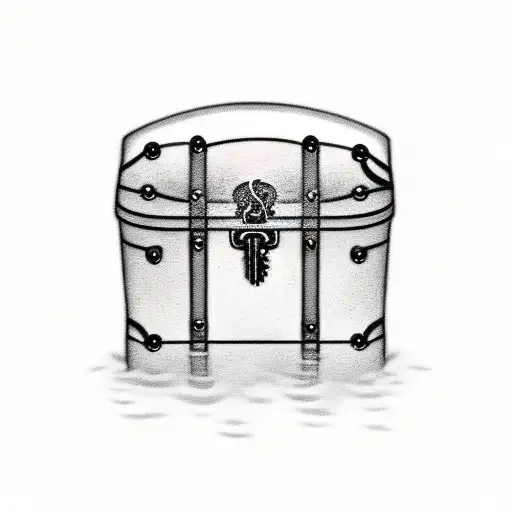 Treasure Chest With 3 Locks Under Water
