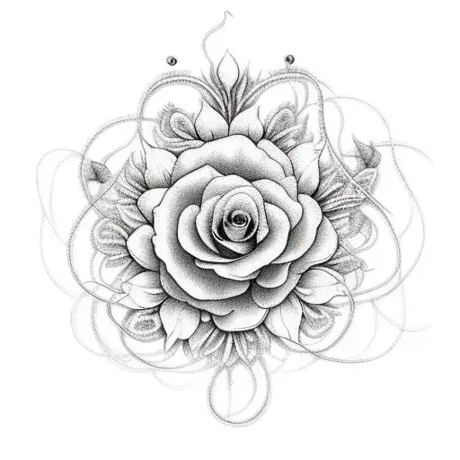 A Poetic Quote About Love Intertwined With Delicate Floral Patterns