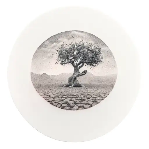 Turtle Olive Tree On Back Lots Of Details