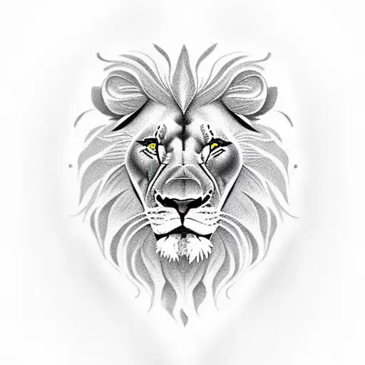 Lion Com Coroa E Cruz