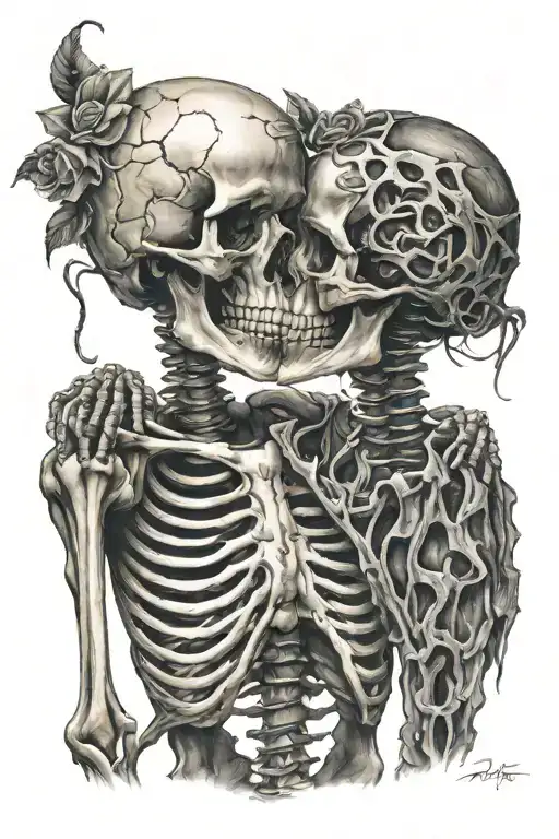 Embracing Skeleton Kiss