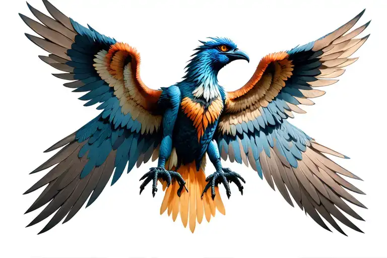 Garuda Bird On My Chest With Big Wings Spread Wide