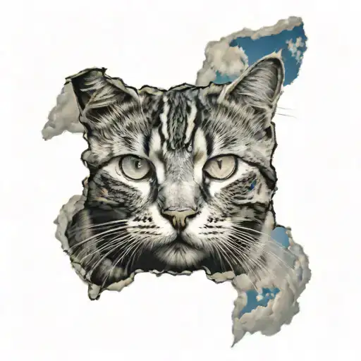 Cat With The Sky In His Eye Reflection