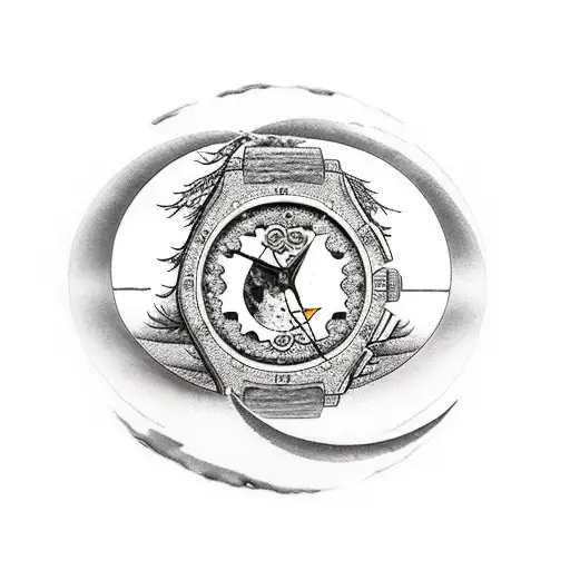 Watch With Moon Phases And Tree