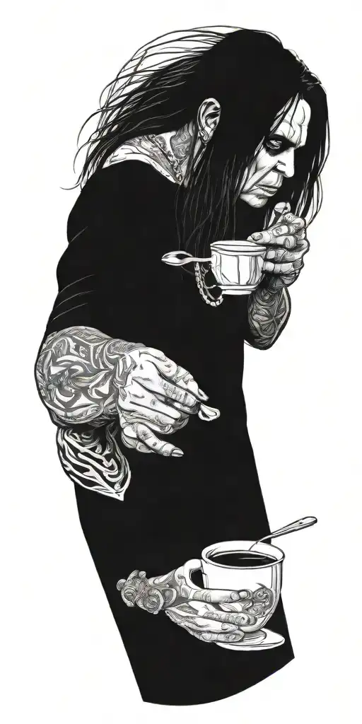 Ozzy Osbourne Making Coffee Japanese Style