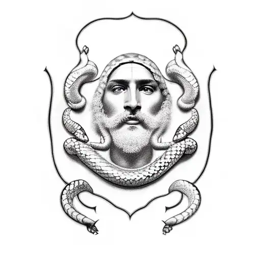 Greek Figure With Snake