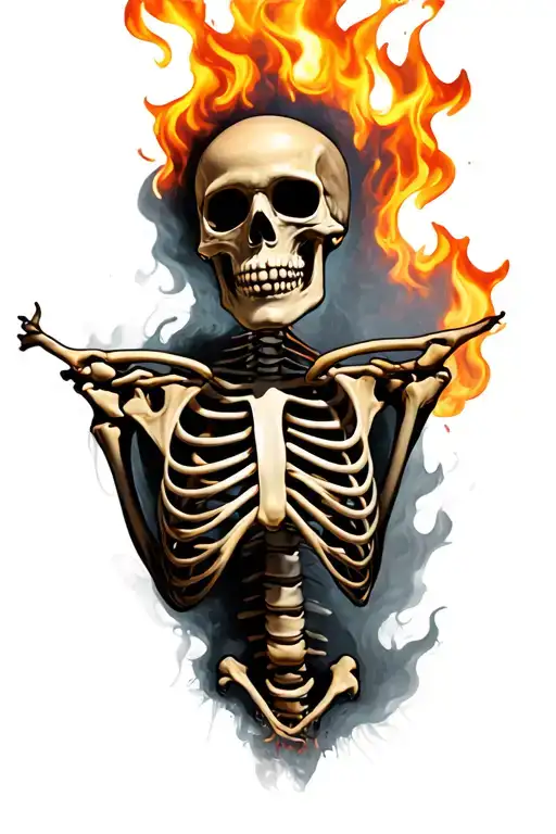 Skeleton On Fire