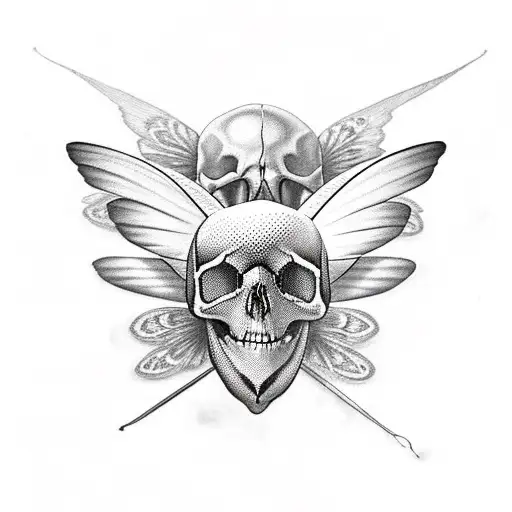 Moth With A Skull On His Wings