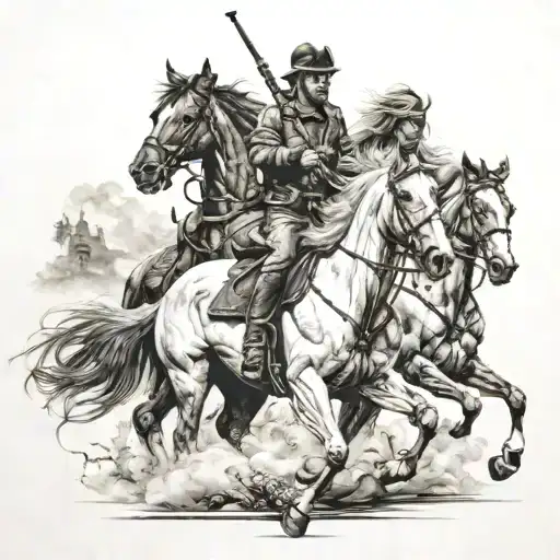 4 Horse Apocalypse Riders