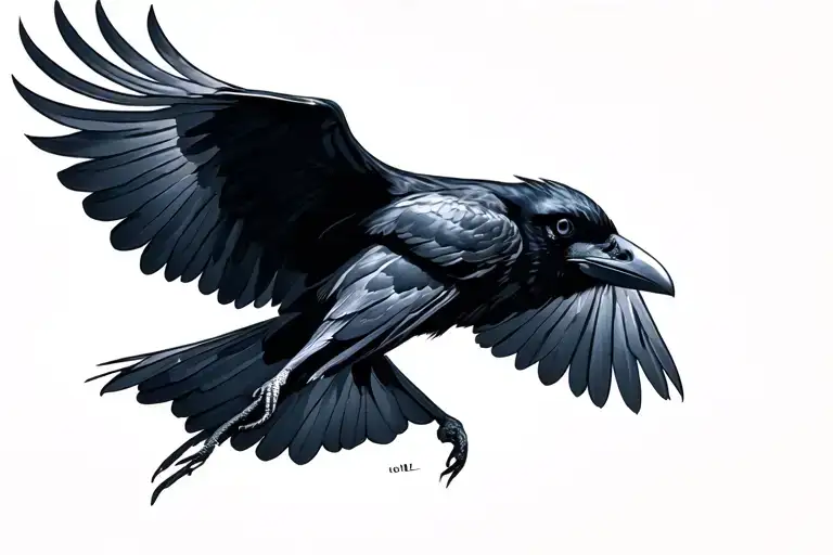 Raven Flying