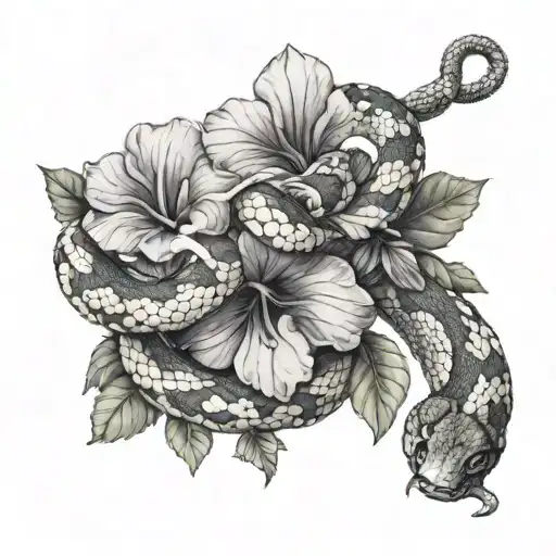 Petunia And Snake Wrapped