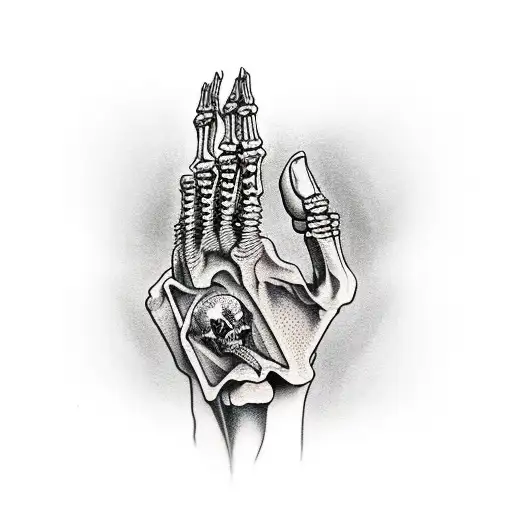 Skeleton Hand Holding A Blunt