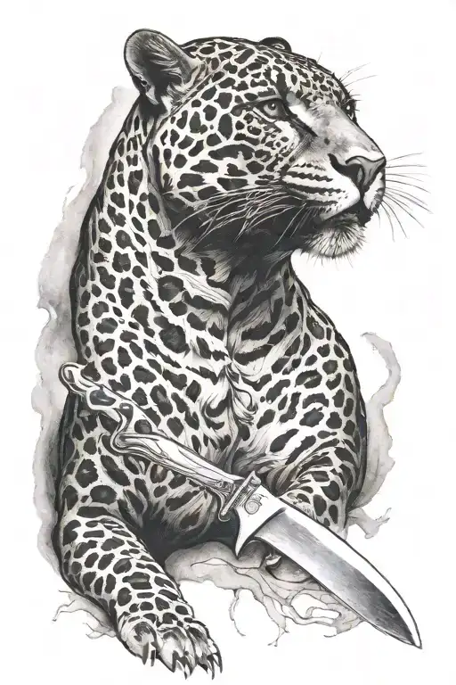 Black Jaguar With Knife