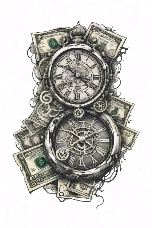 Clock And Money Symbols Incorporated
