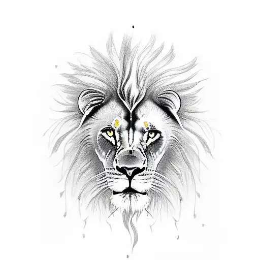 A Lion Hiding In A Forest With An Intense Gaze Of Anger And Bloodlust