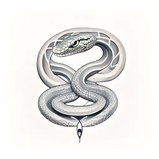 Snake With Hourglass