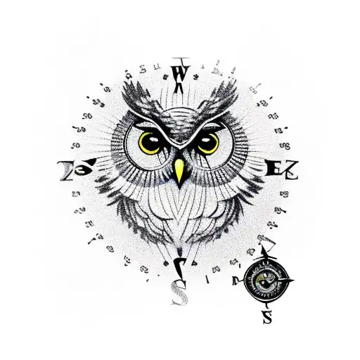 Owl Carrying Compass