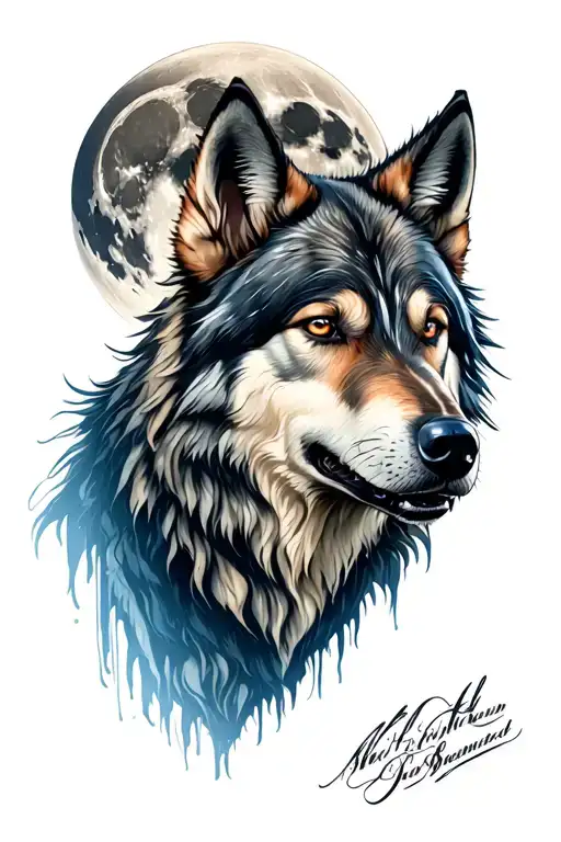 Doog To Fight Wolf Howling Moon